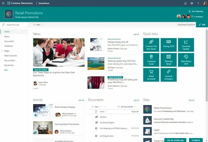 Sharepoint Microsoft Apps for Productivity