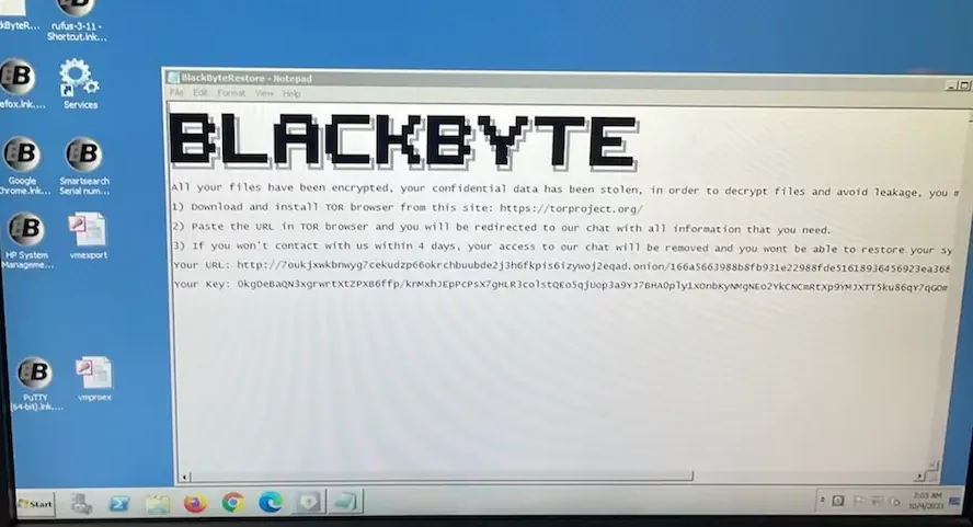 Blackybyte Ransomware